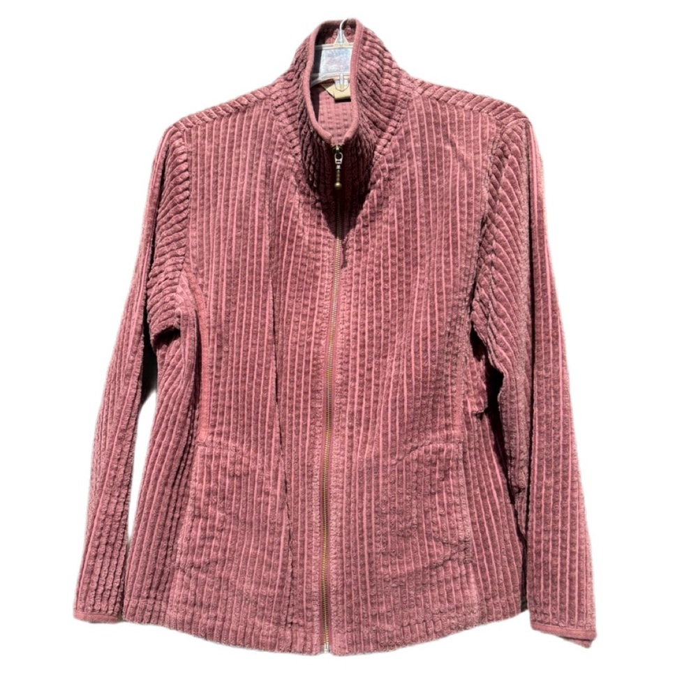 woolrich womens large petite hazelberry soft‑texture zip jacket